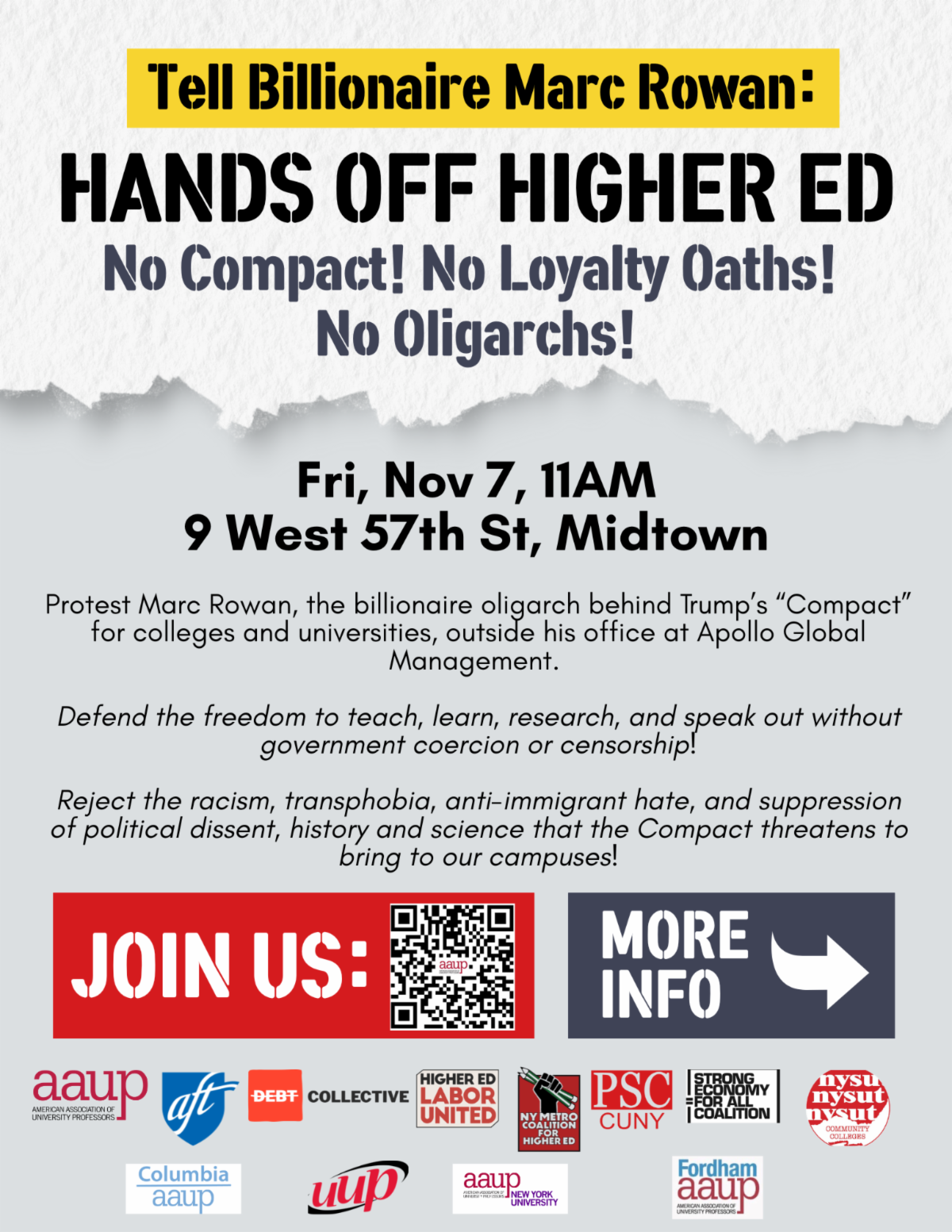 Hands Off Higher Ed - Apollo Management